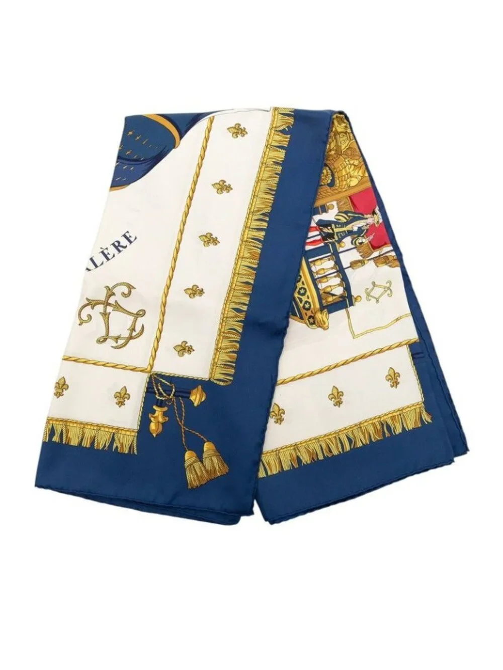 ★SOLD★ Hermes Carre 90 Vue du Carrosse Galere Reale Scarf Multicolor - Picture 2 of 8